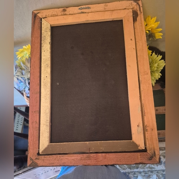 Vtg Black Velvet Boy & Girl-Childern Praying Paintings Pair Mexico Signed 24"x20 - Picture 2 of 12